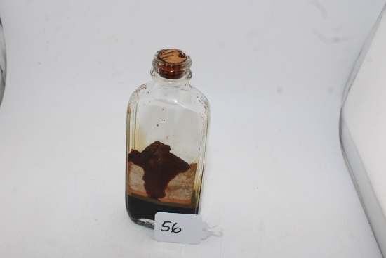 Antique Pharmacy Corked Bottle, Contents inside Preserved