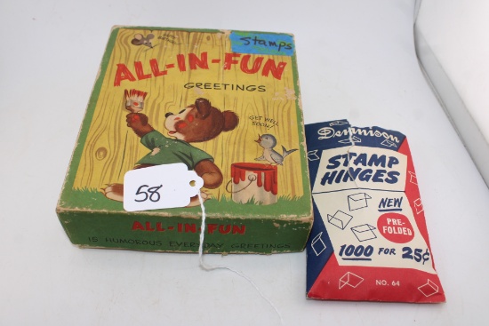 Collection of Stamps and Vintage Mail, Newspapers Clippings