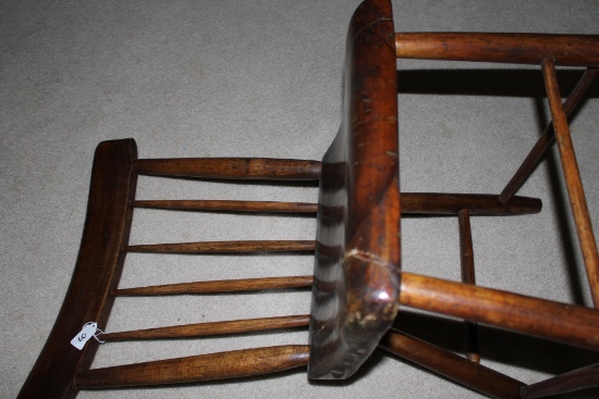 Antique Primitve Plank Farmhouse Chair