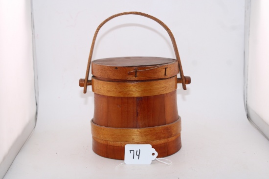 Antique Primitive Firken Wooden Sugar Bucket