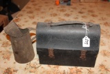 Metal Lunch Box and Oil can