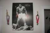 Muhammad Ali Poster Board and metals.38x52