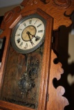 Antique Ingraham Oak Parlor Clock includes key