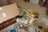 Large box full of books.