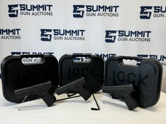 (3) Glock 43 Sequential SN's 9mm