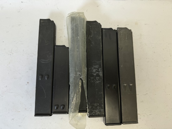Lot of (6) Uzi Magazines 9mm