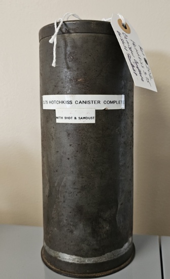 Hotchkiss 3.75 Canister Complete with shot and sawdust  *Local Pickup Only
