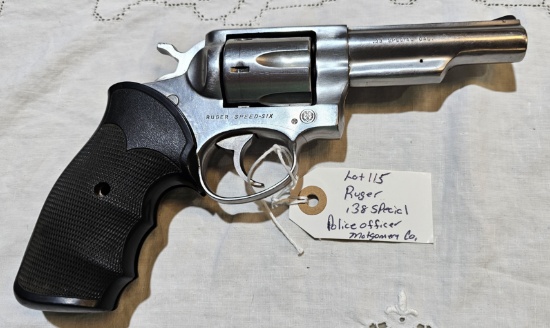 Strum, Ruger & Co. Inc. Model Speed-Six .38 Special from Montgomery Co. AL Police Officer Modell