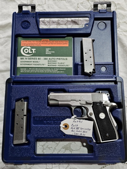 Colt MKIV Series 90 Government 380 with case