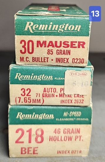 Vintage Remington 30, 32, 218 (Advertising) 3 Boxes includes ammo pictured