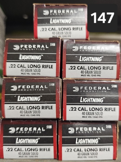 Federal Lightning 22 Cal LR = 7 boxes