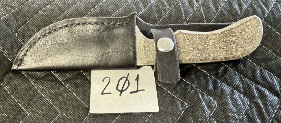 Exquisite Handcrafted Knife With Artisan Sheath Made By Retired Vietnam Veteran