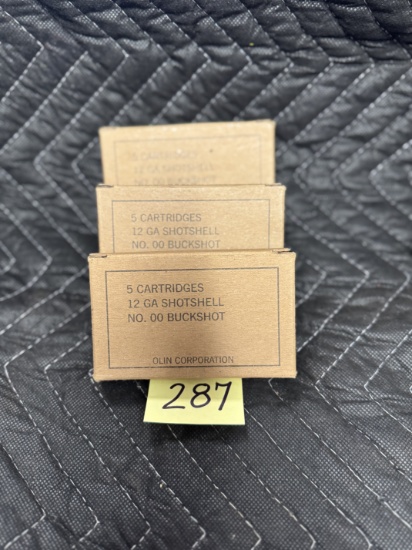 3 boxes of 12 ga 00 Buckshot