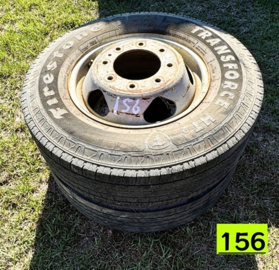 Two Firestone LT23580 R17 tires
