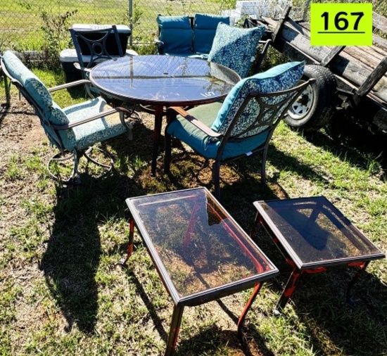 8 Piece patio Set w/two Storage Containers
