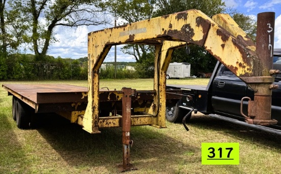 7x24ft Brown Gooseneck tilt trailer