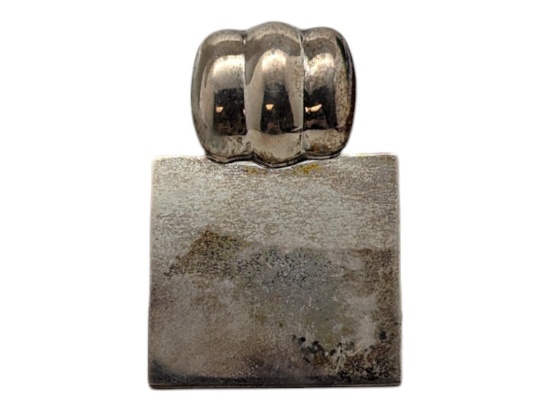 Sterling Silver Square Pendant - Stamped Mexico
