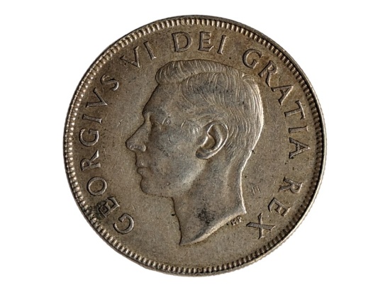 1952 Canadian 50 cent Coin - George VI