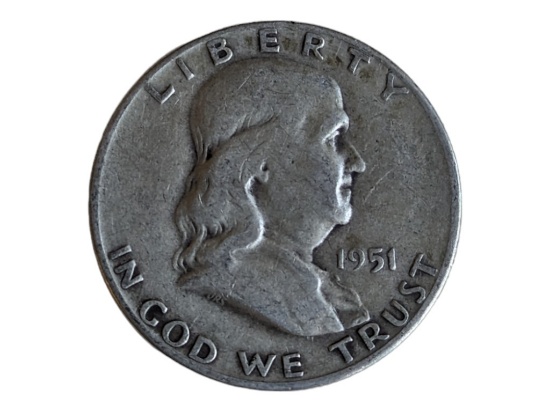 1951-S Franklin Half Dollar