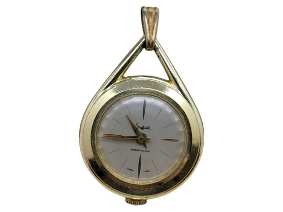 Vintage Sheffield Pendant Necklace Pocket Watch -Mechanical and Runs