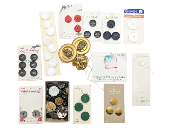 Large Lot of Buttons - Some sets and some singles