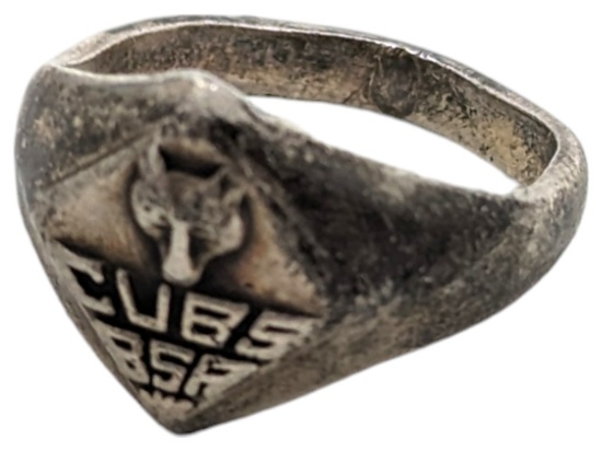 Sterling Silver Cubs BSA (Boy Scouts of America) Ring - size 5
