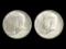Lot of 2 1964 Kennedy Silver Half Dollars
