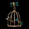 Vintage Scitarelli Rhinestone Birdcage Brooch