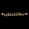Gold Tone with Faux Pearls Elegant Brooch