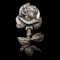 Sterling Silver Rose Brooch