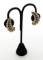 Vintage Jewelry Gold Tone Stamped Earrings