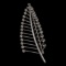 Leaf with Rhinestones Brooch