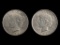 Lot of 2 - 1922 Peace Silver Dollars