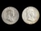 Lot of 2 Franklin Silver Half Dollars - 1962-D & 1963-D