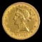 1881 Liberty Head $5 Coin 1/4 oz pre -33 Gold