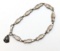 Sterling Silver Owl Bracelet with Chi Omega Sorority Crest Charm