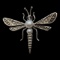 Sterling Silver Pearl and Sapphire Dragonfly Brooch