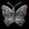 Vintage Sterling Silver Van Lou Filigree Butterfly Brooch