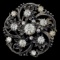 Vintage Coro Rhinestone Circle Brooch