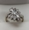 14K White Gold Diamond Ladies Ring