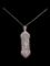 FEATURE 14K White Gold Diamond Filigree Pendant Ladies Necklace