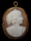 Vintage 10K Gold Cameo Pendant