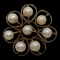 Vintage 12K Gold Filled Bojar Pearl Flower Brooch