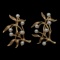 Vintage 14K Gold Fisher & Co. Branches Brooch Set