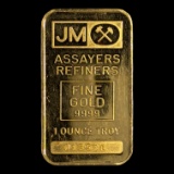 1 Troy Ounce .999 Fine Gold Bar - JM Assayers Refiners