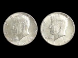 Lot of 2 1964 Kennedy Silver Half Dollars