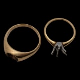 Lot of 14K Gold Ring Settings - Scrap Gold - 11.28 Grams