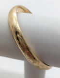 FEATURE 14K Gold Etched Ladies Bangle Bracelet