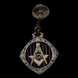 10K White Gold Freemason 