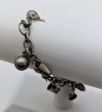Sterling Silver Charm Bracelet with Charms